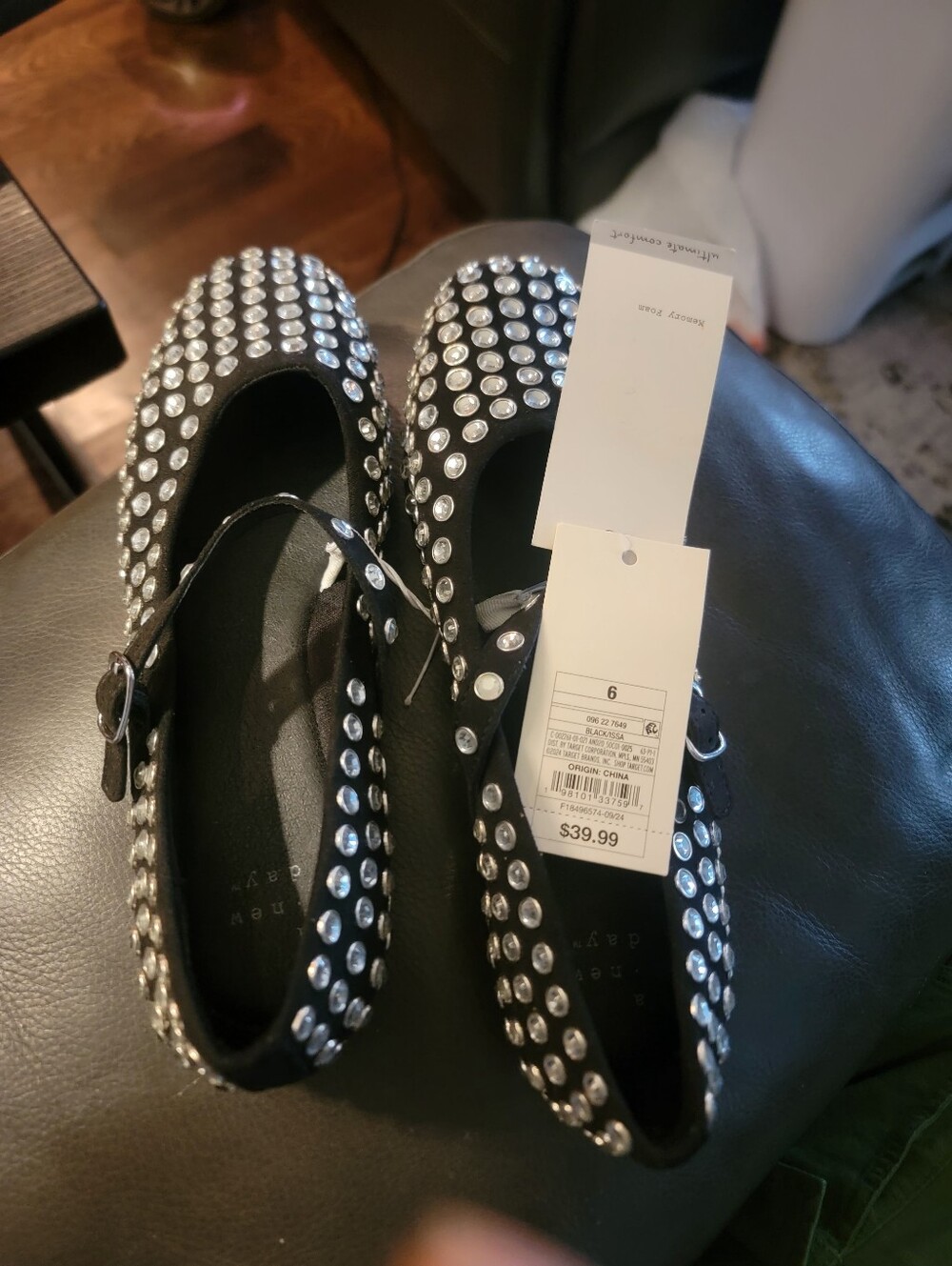 Women's Issa Rhinestone Mary Jane Ballet Flats - A New Day Size 6 & 8 - Picture 16 of 16